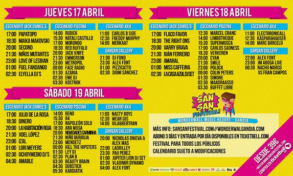 SanSanFestival's tweet photo. Ya está aquí!! ya llegó!! nuestro supercartelón!! con los horarios y la división por artistas ;) http://t.co/ECKKQF8Vjh