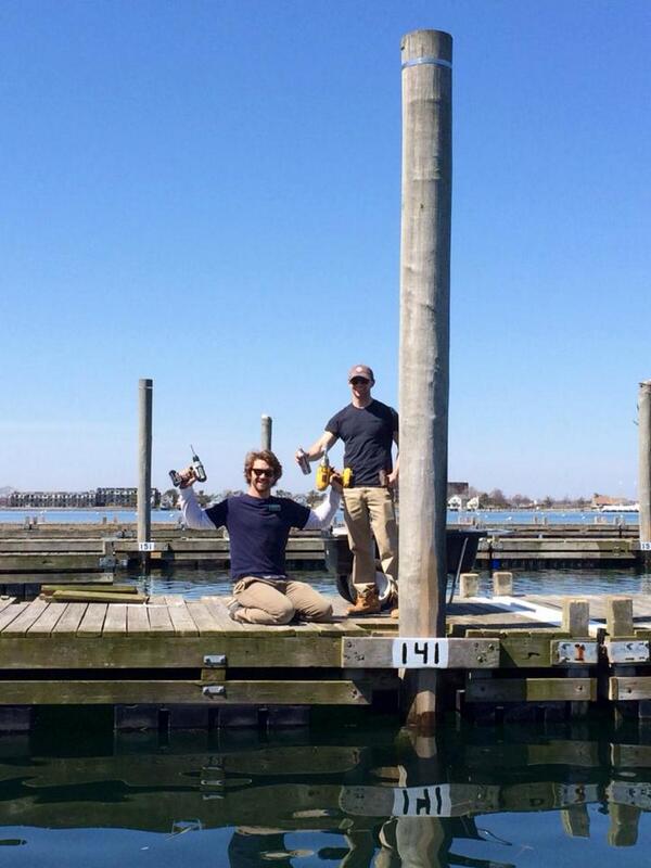 ..and we're DONE! All the docks are officially in the water.