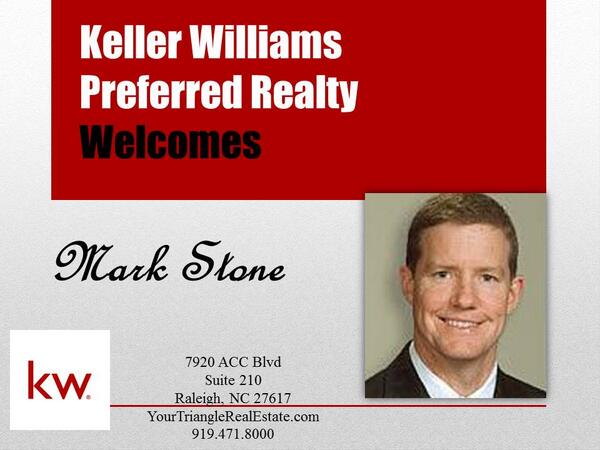KWTriangle's tweet image. We are pleased to add a new agent to our team!!! Welcome to KWP, Mark Stone!!!