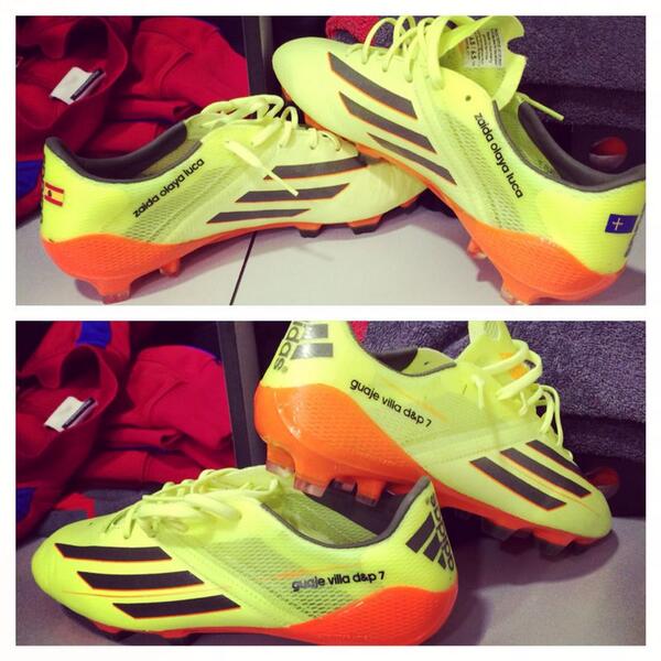 David Villa ar Twitter: botas @adidas_es My new #F50 boots! http://t.co/9oALBSleuZ" / Twitter
