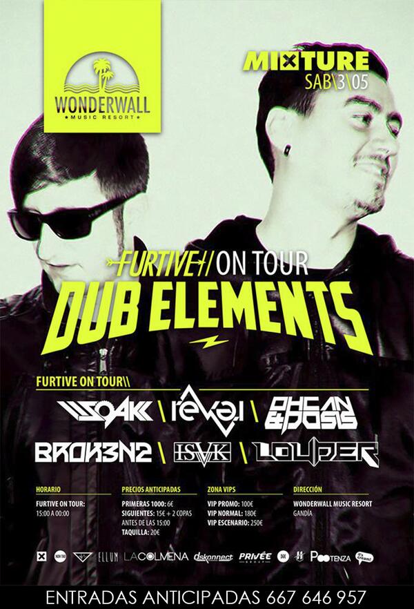 Nos vamos de Tour con nuestros compañeros de #Furtive y nuestros amigos de <a href="/DubElements/">DUB↯ELEMENTS</a> Gandia on fire! <a href="/WonderwallMR/">Wonderwall Gandia</a>