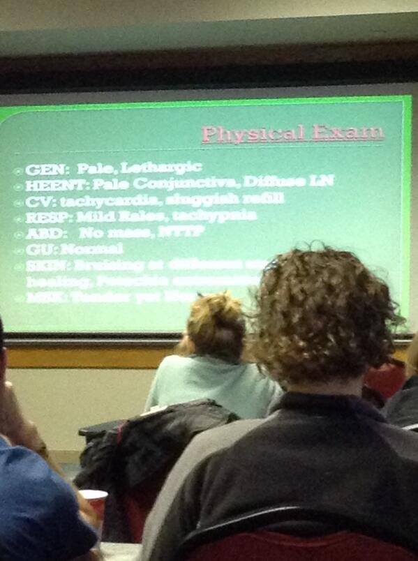 JoeLex5's tweet image. #emconf @TempleEM #casecon Hmm.  Note bruising, petechiae, lymph nodes.