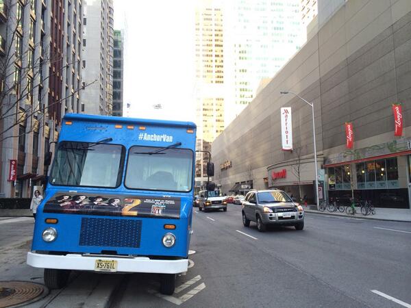 AnchorVan's tweet photo. There's a sidewalk?? #AnchorVan #Toronto we are here!! Thanks #TheMorningShow we had a blast! http://t.co/G0eJTxyHbT