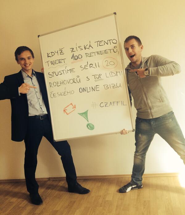 AffilPort's tweet image. Když získá tento TWEET přes 100 RETWEETŮ spustíme sérii 20 rozhovorů s TOP lidmi českého online bizu. #czaffil