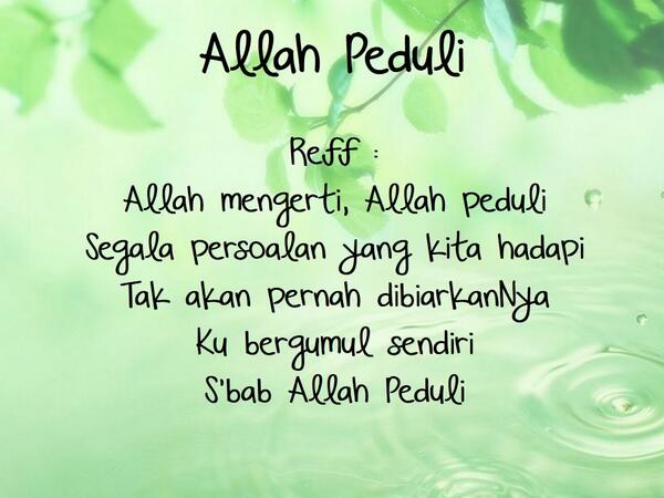 Petikan Lagu Rohani A Twitter Allah Peduli Segala Persoalan Yang Kita Hadapi Amiin Lirik2rohani Http T Co F7pozj4txr Petikan Lagu Rohani A Twitter Allah Peduli Segala Persoalan Yang Kita Hadapi Amiin Lirik2rohani Http T Co F7pozj4txr