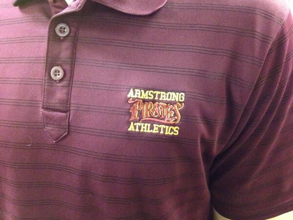 ArmstrongPirate's tweet photo. Ready to Paint The Town Maroon today @ Johnson Square. Pirate will be there in full force ! #getmaroon #piratesnation http://t.co/jBWUK81fLe