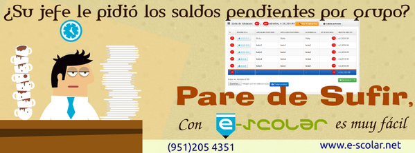 mundoSICA's tweet photo. ¿Le urge sacar un listado de alumnos con saldos pendientes por grupo? Con http://t.co/Q4n0RNTCQu es muy fácil http://t.co/riWbsEigiW
