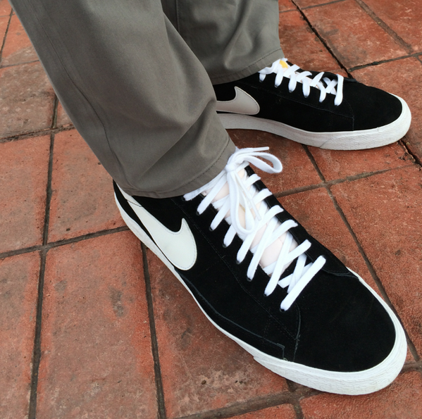 wearing nike blazers