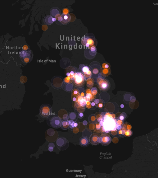 XData's tweet photo. #NickvNigel: see yesterday’s #EU debate w/ @nick_clegg and @Nigel_Farage on Twitter #map 
http://t.co/Y9KFlgIp89 http://t.co/jMmbQ9fOfC