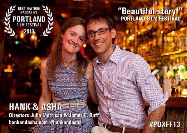 portlandfilm's tweet photo. Don't miss #pdxff13 Best Narrative Feature @HankandAsha playing at @ashlandfilm http://t.co/we85EVcfiB #love http://t.co/CgVZuh5UYC