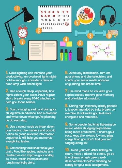 10 study tips to be more productive #KUtips