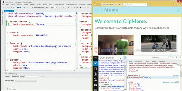 msdev_de's tweet photo. #BrowserLink - #VisualStudio saves changes from DevTools inside yor browser #bldwn http://t.co/qQNu9UpQqb