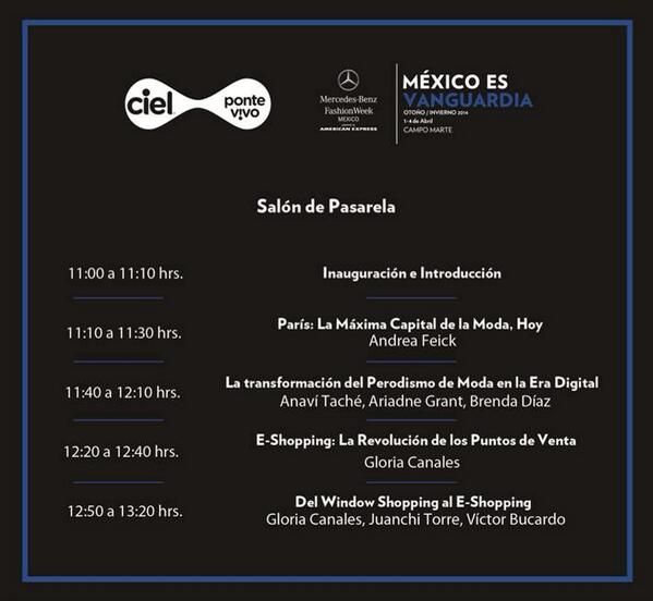 VivalaModamx's tweet image. Esto es lo que veremos hoy en el foro de ideas! #MBFWMX