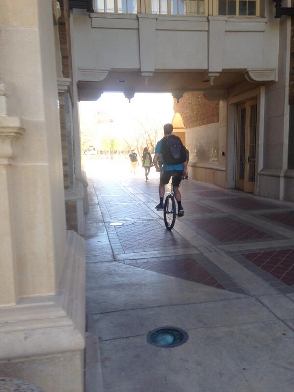 thefabiop's tweet image. Because riding a bicycle is toooooo mainstream. @TexasTechProbs