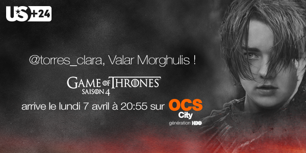 cineplus_ocs's tweet photo. @torres_clara , alors cette #AVPGOT ? Découvrez la suite de #GameOfThrones saison 4 chaque lundi sur OCS ! http://t.co/it71Vfu25c