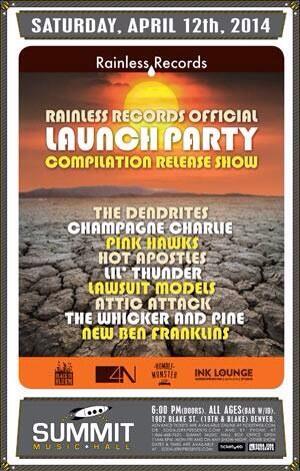 RainlessRecords's tweet photo. Next Saturday! Rainess Records Official Launch Party and Compilation Release Show! @SodaJerkCO #SummitMusicHall #6pm http://t.co/GYcX6xs5c4