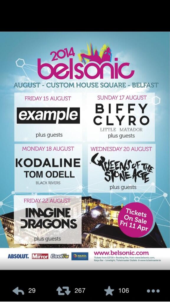 belsonic lineup 🙌