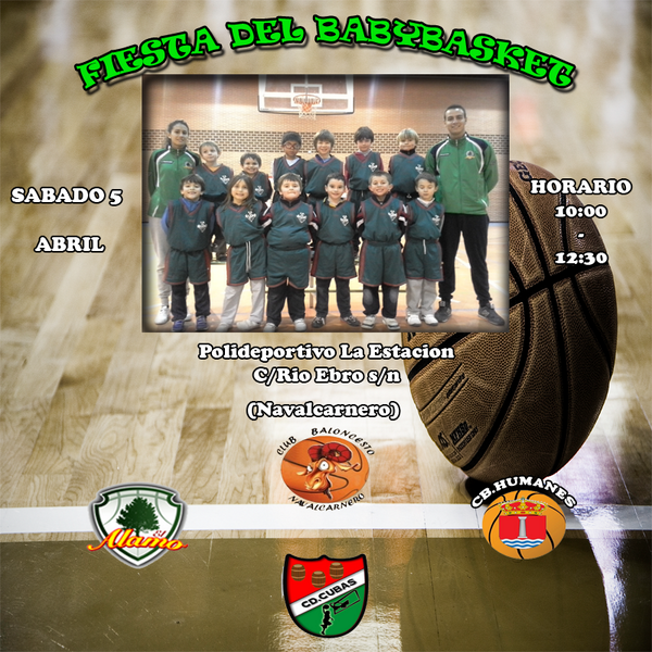 CbElAlamo's tweet photo. Este fin de semana en Navalcarnero los mas pequeños tendran fiesta, #FiestadelBabybasket. Toca divertirse http://t.co/KQ7WPMhtFp