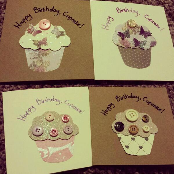 HandmadeByHan's tweet image. 'Happy Birthday, Cupcake!' cards now available £3.50 each #handmade