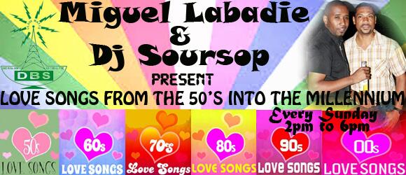dbs_radio's tweet photo. DJ SOURSOP AND MIGUEL LABADIE PRESENT  
 LOVE SONGS FROM THE 50’S INTO THE MILLENNIUM http://t.co/SRJEECXFJw
