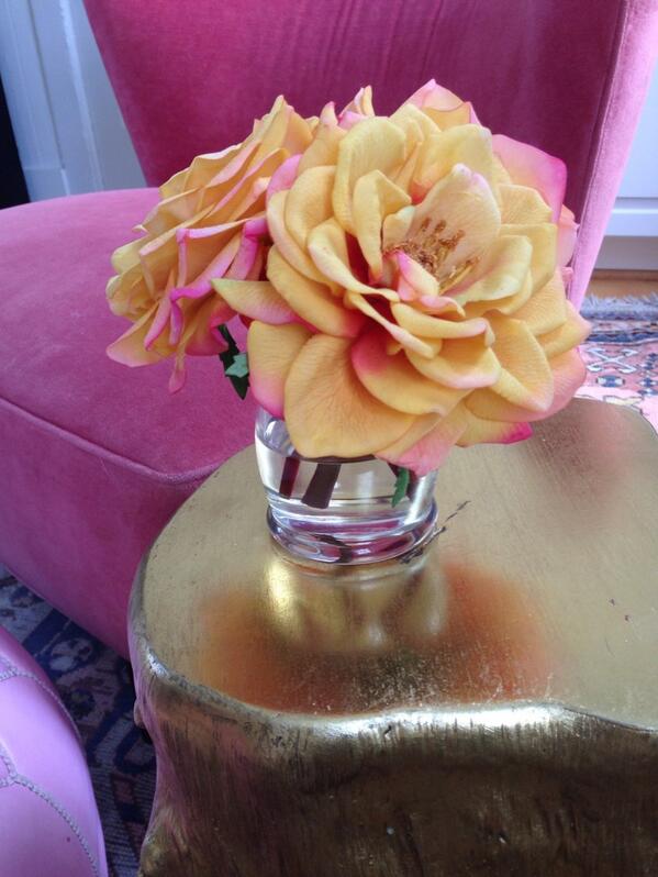 decorist's tweet photo. To faux or not to faux? We're having a lively debate in our office today about these oh so real faux roses... http://t.co/Z3DT8qBoAX