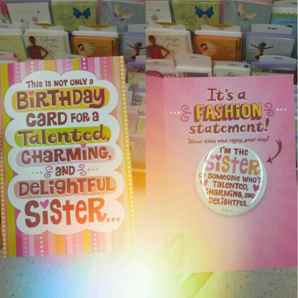 CrysMJ's tweet image. Going to die of laughter when my Sister opens up her Bday Card&amp;amp;Present from me. #HappyBirthdayAngie #ImSoFullOfMyself