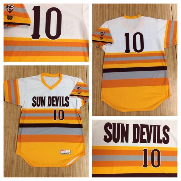 “<a href="/TheSunDevils/">Arizona State Sun Devils</a>: Check out the uniforms <a href="/ASU_Baseball/">Sun Devil Baseball</a> will be wearing Saturday at 6:30pm! #throwback ”<a href="/Uniformswag/">Test</a>