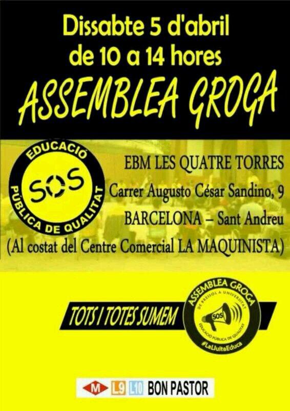 Aquest dissabte, totes i tots sumem! Lluita, participa, no et resignis! #LaLluitaEduca NO PARAREM! #AditNoRigau