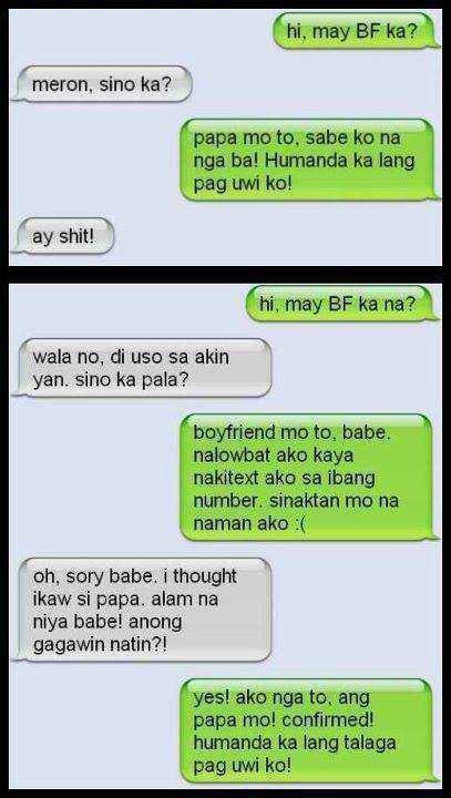 TeensKowts's tweet photo. Yung akala mo noyfriend mo yung katext mo tatay mo pala! HAHA http://t.co/bGMdCQhWJ7