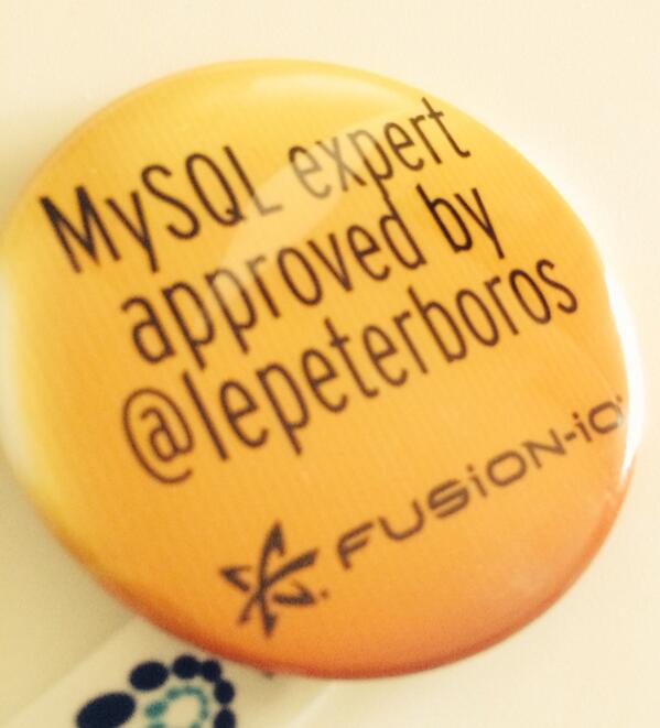 lefred's tweet image. #peterborosrulez #perconalive #fusionio