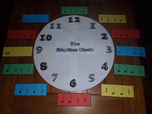 Miss_Elliott92's tweet photo. The Rhythm Clock Game: integrating maths and music concepts. Clap a pattern and ask Ss for the time! #ACUedu_452 http://t.co/zfU0IjLcFH