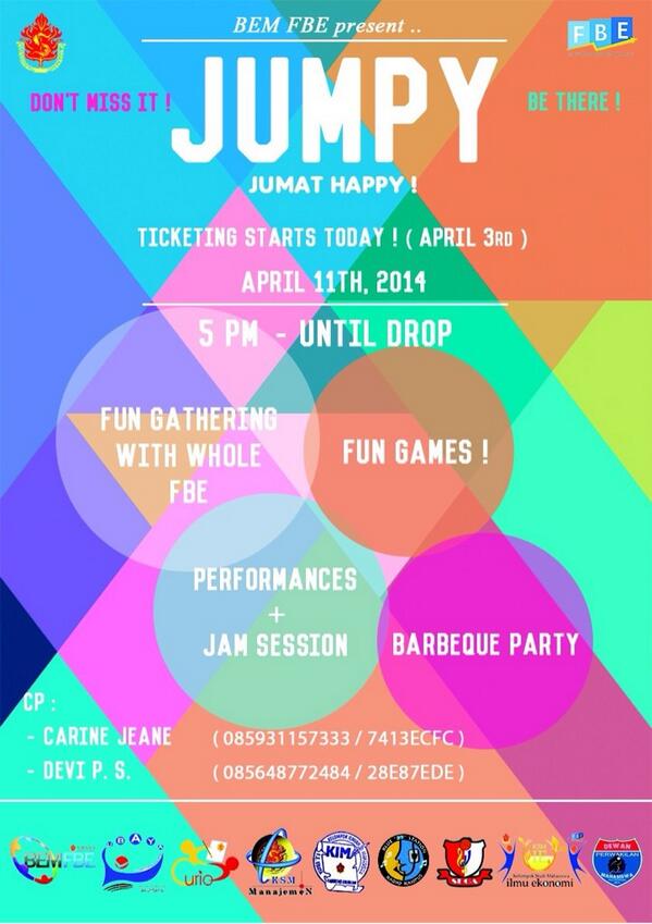 Pagi tweeps! Sudah beli tiket JUMPY belom? :D