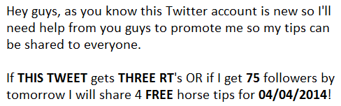LordOfTips's tweet photo. 🐎💰🐎💰🐎💰
WANT FREE HORSE TIPS? 
PLEASE READ! 
🐎💰🐎💰🐎💰 http://t.co/t7NmYX6u03