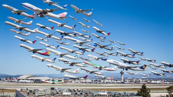 WOW! A Day’s Worth of Planes Taking off from LAX in One Amazing Photo! My Story: bit.ly/1j7VYyI