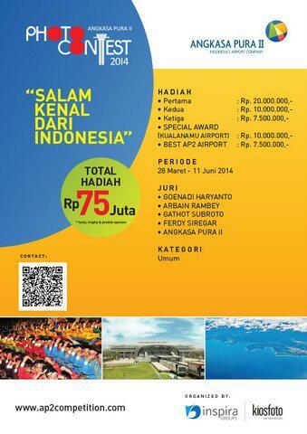 PT Angkasa Pura II Gelar AP2 Photo Contest 2014. <a href="/arbainrambey/">Arbain Rambey (Opung Gijul)</a>