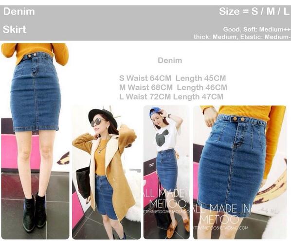 @Chaesaa kita ada denim skirt, lagi ada sale 10%. Minat? Cp cek bio😊