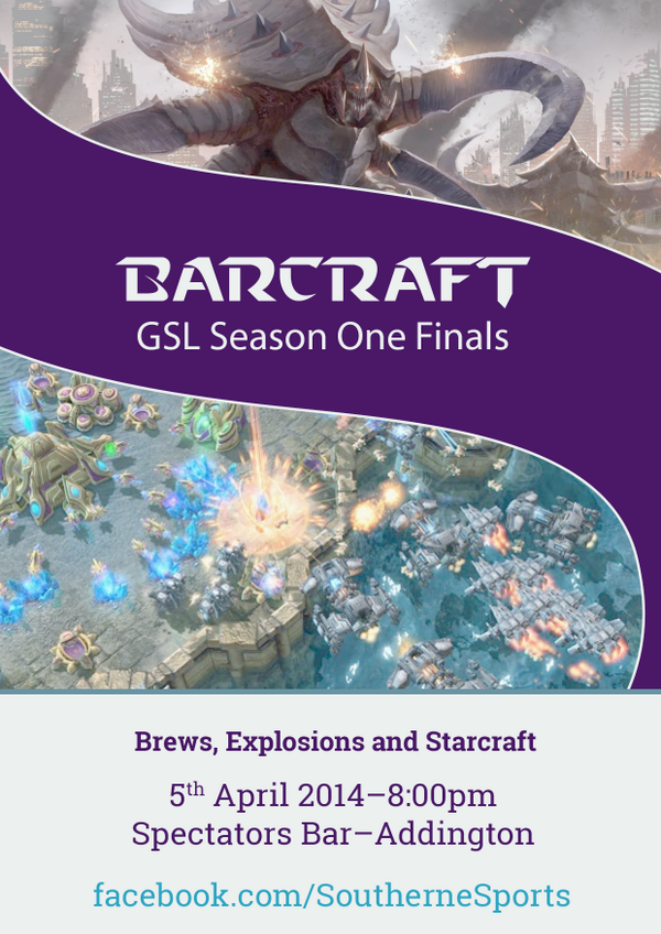 Blizzard_ANZ's tweet photo. Christchurch New Zealand! Make sure that your build orders include the #GSL finals BarCraft tomorrow! @StuartKentNZ http://t.co/CuA09958yw
