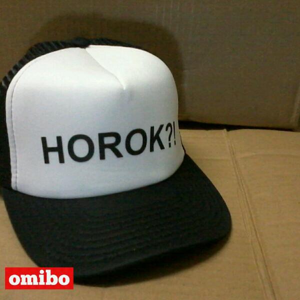 OMIBO's tweet photo. LIMITED STOCK. Trucker Cap #HOROK2. Adult size. IDR 65K. SMS: 0878 7758 6363; PIN: 27804432. http://t.co/tK6ehSE3nI