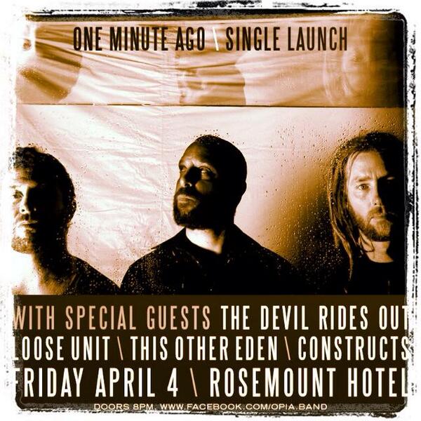 Opia & @TheDevilsRide play @RosemountHotel tonight. Tickets at the door from 8pm. #dangerousrock