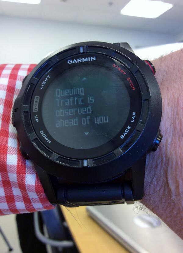 jannevalley's tweet image. #Profium works nicely with #Garmin #Fenix2 #multisport watch. We integrated real-time traffic information to #Sense.
