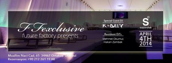 dj_kbilly's tweet photo. Cuma gecesini hareketlendirmeli!! “@_futurefactory: Bu akşam Supper Club'tayız! w/ @DJ_KBILLY #FFexclusive http://t.co/BIy9BanJ5z”