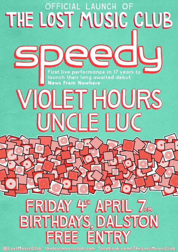 LostMusicClub's tweet photo. STAGE TIMES FOR TONIGHT: @Uncle__Luc 7.30 @Violet_Hours 8.20 @FullupWhatsun and co, Speedy 9.10 http://t.co/EIO1jTZNmA