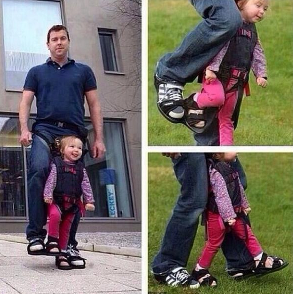 StumblerTop's tweet photo. Dad designs shoes to give his paralyzed daughter the sensation of walking.. 

well played dad... well played 👏 http://t.co/K0SDOY7Eyh