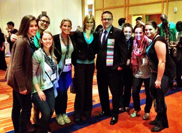 TempleSOTA's tweet photo. .@TempleUniv @TempleCHPSW OT students with AOTA VP @ajlamb1216 at #AOTA14 http://t.co/B1qfK1U3EX