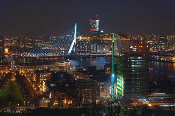 ThatIsEarth's tweet image. Rotterdam at night