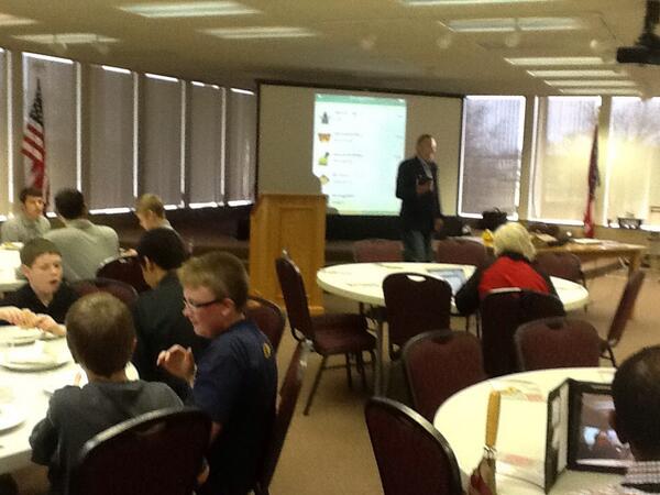 OhioTechSummit's tweet photo. Keynote speaker Dean Goon talks about gamifying your classroom #ots2014 http://t.co/WaUe3f8Fd3