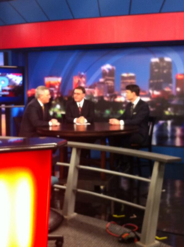 Klmheller's tweet photo. @TBArkansas taping with QualChoice CEO Mike Stock and @David_J_Sanders #healthcare @KATVNews http://t.co/JhGHNdAysq