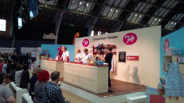 Bake off on stage <a href="/CakeandBakeShow/">The Cake & Bake Show</a> featuring @cakeshopbakery winners of <a href="/bestbakery/">Britains Best Bakery</a>