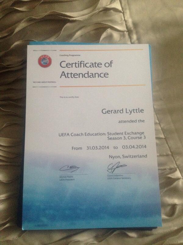lyttlebelfast's tweet image. Good few days away at Uefa headquarters. Very draining but worth it! #prolicence