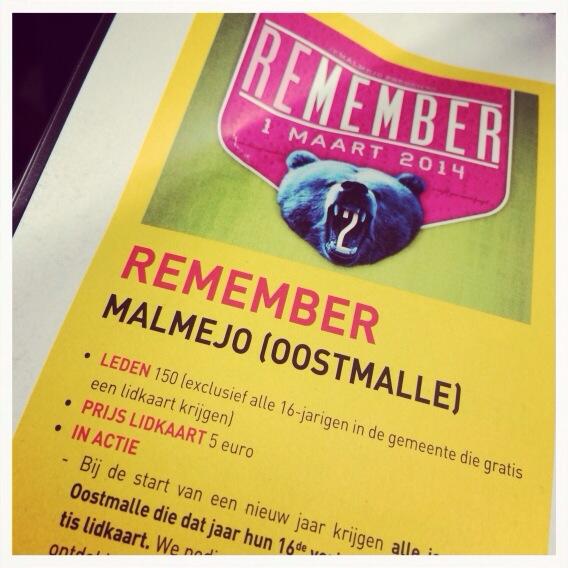 We staan met reMEMEBER in het boekske van #formaat! Heeeujj!! #malmejo